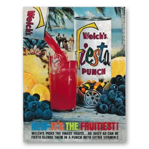 1961 Welch's Fiesta Punch Print Ad | Fruitiest