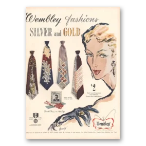1951 Wembley Ties Print Ad | Fashions Ties