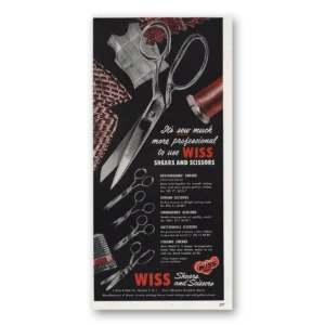 1951 Wiss Shears and Scissors Print Ad | Sew Much