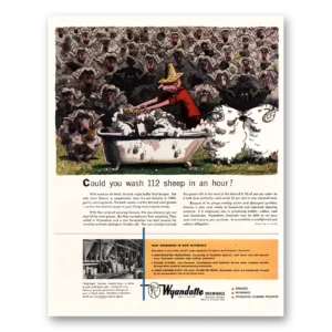 1951 Wyandotte Chemicals Print Ad | 112 Sheep