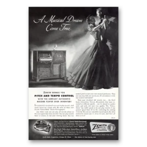 1951 Zenith Stereo Print Ad | Musical Dream