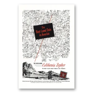 1951 California Zephyr Print Ad | Western Pacific Unknown