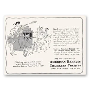 1952 American Express Travelers Cheques Print Ad | Your Wampum