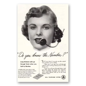 1952 Bell Telephone Print Ad | Know Number