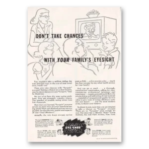 1952 Better Vision Institute Print Ad | Family's Eyesight