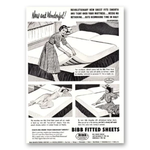 1952 Bibb Sheets Print Ad | Fitted Sheets