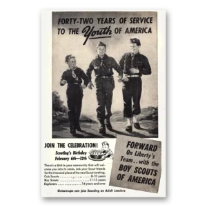 1952 Boy Scouts of America Print Ad | Forty Two Years
