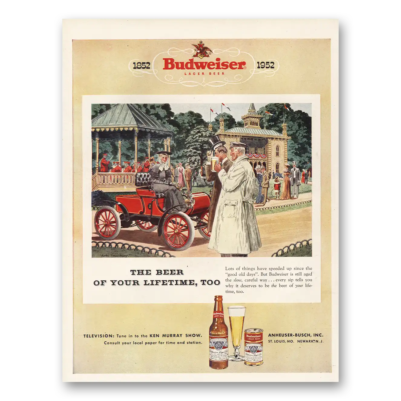 1952 Budweiser Beer Print Ad | Speeded Up