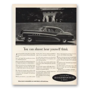 1952 Buick Roadmaster Print Ad | Hear Yourself Think