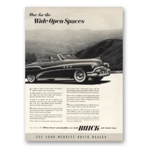 1952 Buick Print Ad | Wide Open Spaces
