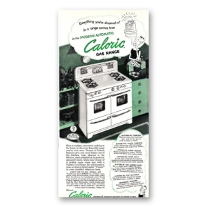 1952 Caloric Gas Ranges Print Ad | Dreamed
