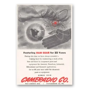 1952 Cameradio Ham Gear Print Ad | Ham Gear