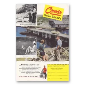 1952 Canada Print Ad | Fishing Port