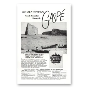 1952 Canadian National Railways Print Ad | French Canadians