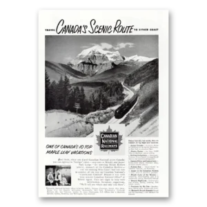 1952 Canadian National Railways Print Ad | Scenic Route