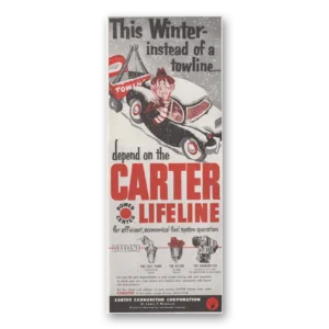 1952 Carter Carburetor Print Ad | Instead Towline