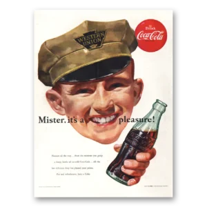 1952 Coca Cola Print Ad | Western Union
