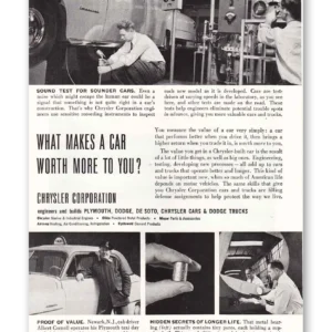 1952 Chrysler Corporation Print Ad | Worth More