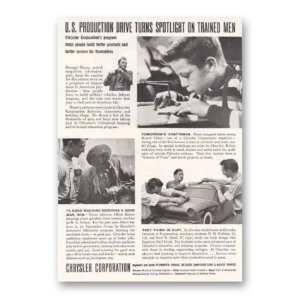 1952 Chrysler Corporation Print Ad | Us Production