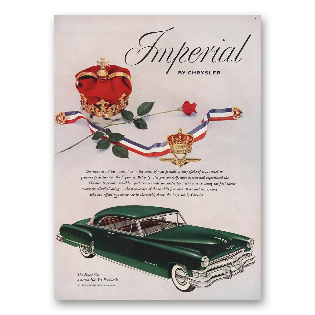 1952 Chrysler Imperial Print Ad | Heard Admiration