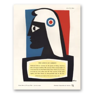 1952 Container Corporation of America Print Ad | Limits Liberty
