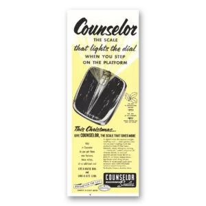 1952 Counselor Scales Print Ad | Lights Dial