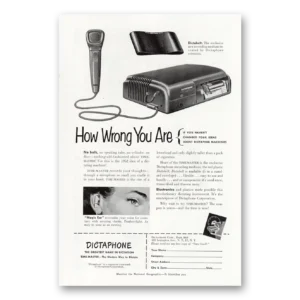 1952 Dictaphone Print Ad | How Wrong
