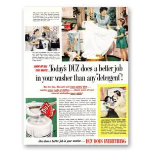 1952 Duz Detergent Print Ad | Your Washer