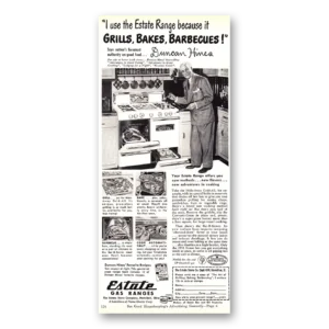 1952 Estate Gas Ranges Print Ad | Duncan Hines