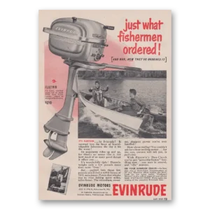 1952 Evinrude Print Ad | Fishermen Ordered