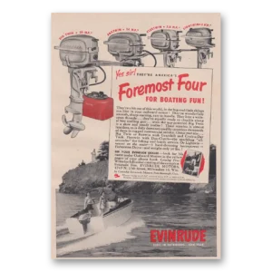 1952 Evinrude Print Ad | Foremost Four