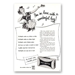 1952 Fels Napatha Soap Print Ad | Wonderful Buy