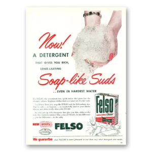 1952 Felso Cleaner Detergent Print Ad | Detergent Soap