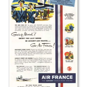 1952 Air France Print Ad | Fly Constellations