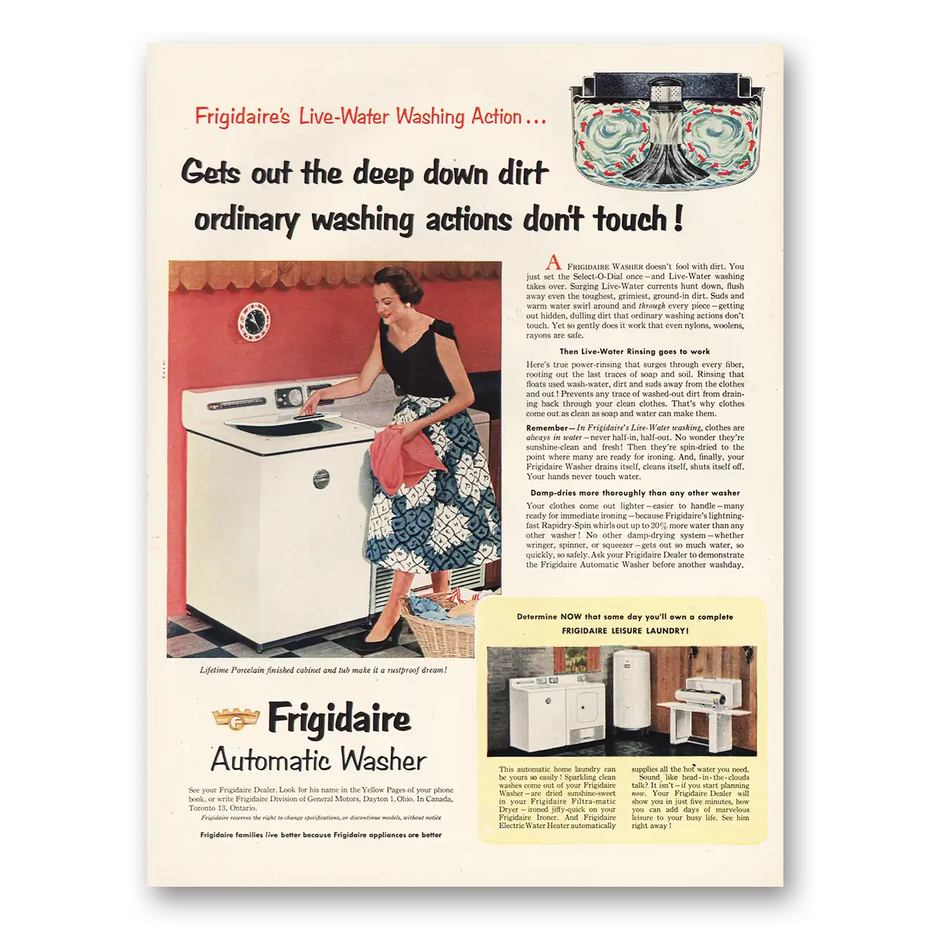 1952 Frigidaire Washer Print Ad | Deep Down Dirt