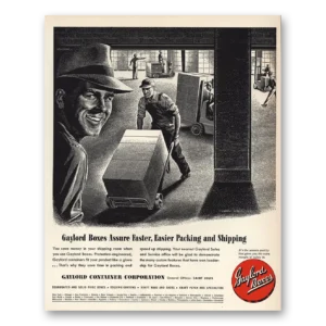 1952 Gaylord Boxes Print Ad | Easier Packing