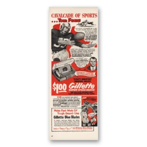 1952 Gillette Print Ad | Tom Fears