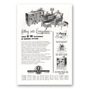 1952 Globe Wernicke Print Ad | Gw Sectionals