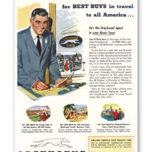 1952 Greyhound Print Ad | See This Man