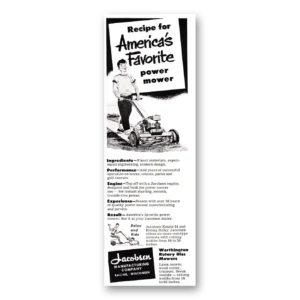 1952 Jacobsen Mowers Print Ad | Recipe