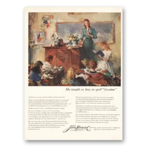 1952 John Hancock Print Ad | Spell Freedom