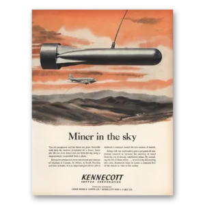 1952 Kennecott Copper Print Ad | Miner Sky