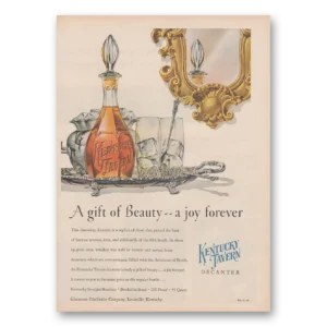 1952 Kentucky Tavern Whiskey Print Ad | Gift Beauty