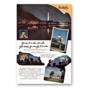 1952 Kodak Film Print Ad | Washington Monument