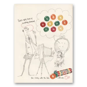 1952 Life Savers Print Ad | Think Of Something Pleasant