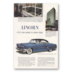 1952 Lincoln Cosmopolitan Print Ad | Lever House