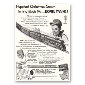 1952 Lionel Trains Print Ad | Christmas Dream
