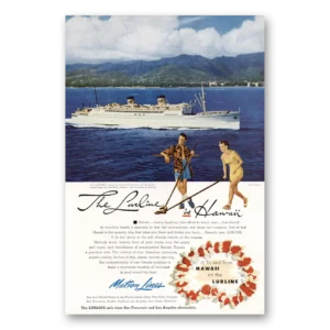 1952 Matson Line Print Ad | Lurline Hawaii