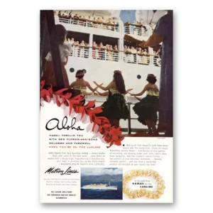 1952 Matson Line Print Ad | Aloha Hawaii