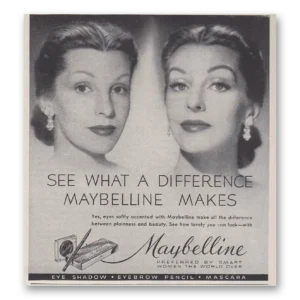 1952 Maybelline Eye Makeup Print Ad | Difference